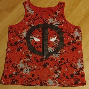✅$5 Add On Marvel Red and Black Graphic Tank Top Sz Med